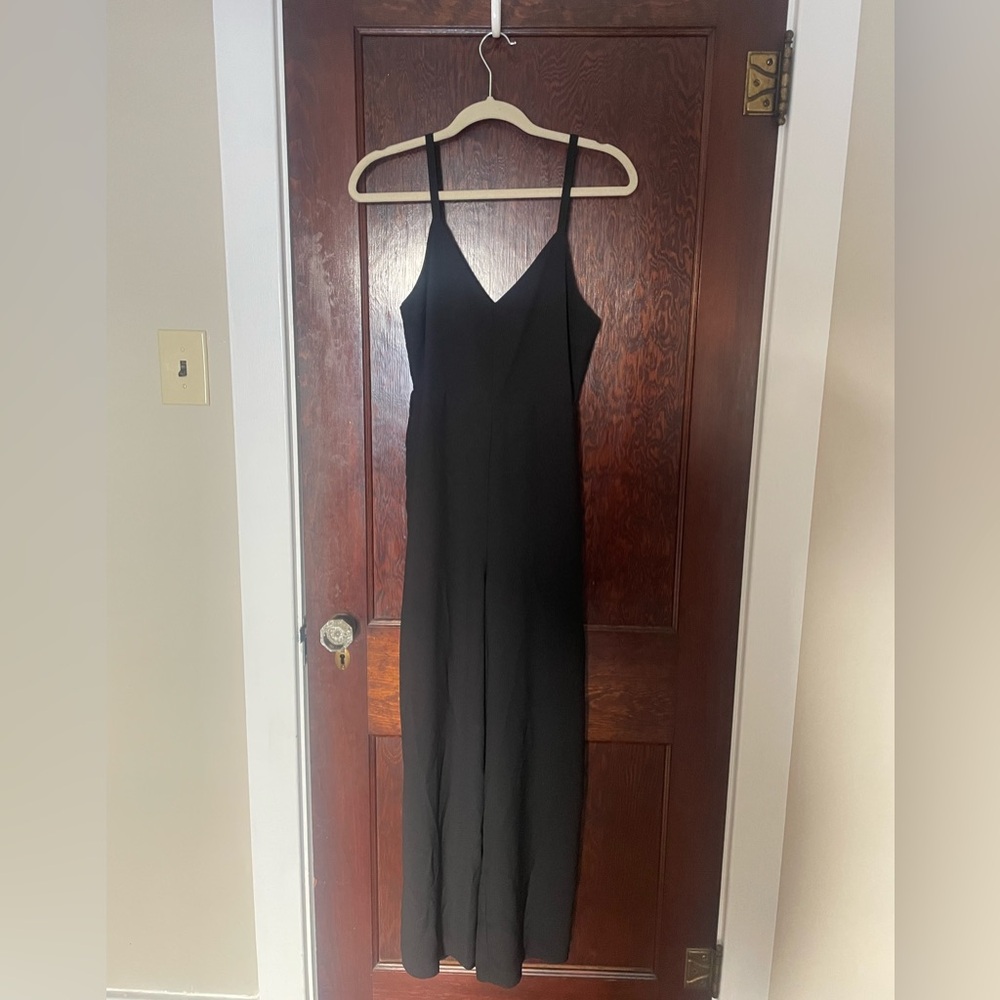 Madewell women’s Thistle Cami wide leg jumpsuit like new black size 6 medium - Picture 7 of 10